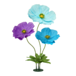Dark blue, light blue, purple