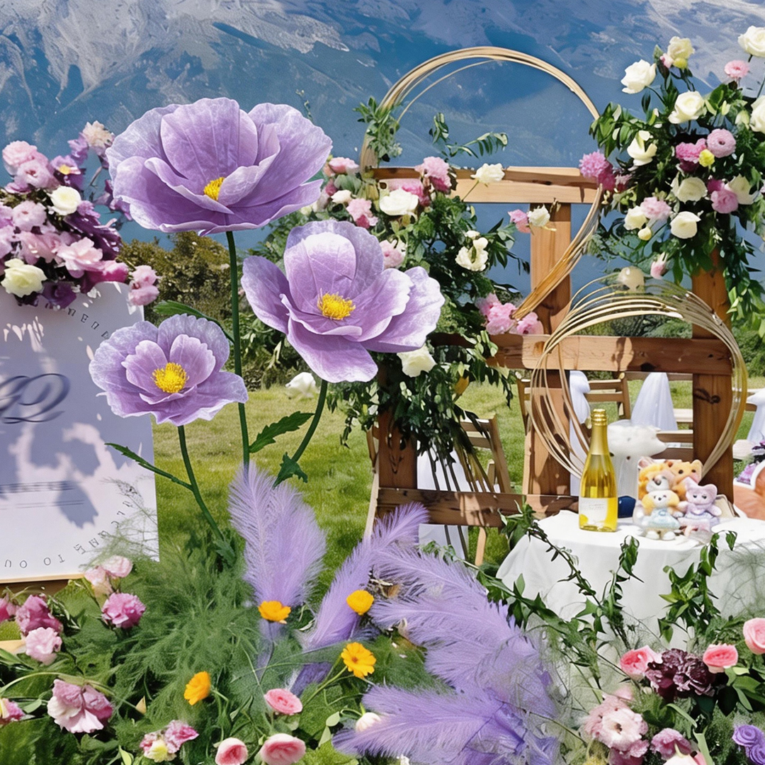 A dreamy giant artificial flower ornament, perfect for mall window displays, photo props, weddings, and birthday parties. - Image 5